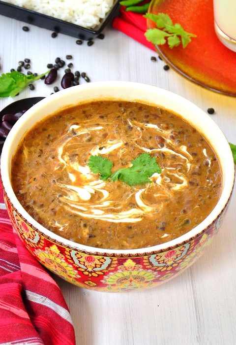 Red lentil dal with cream and coriander